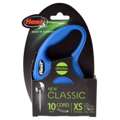 Flexi New Classic Retractable Cord Leash - Blue