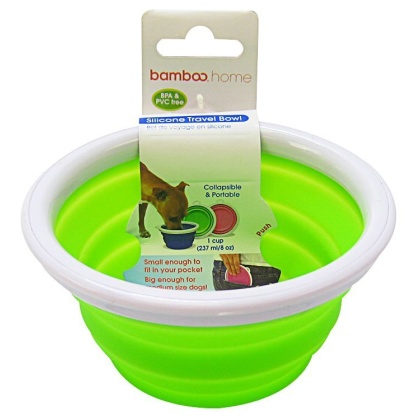 Bamboo Silicone Travel Bowl - Assorted