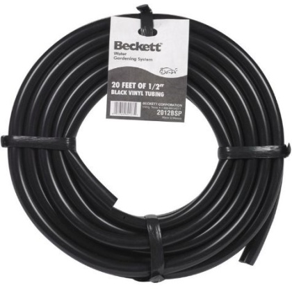 Beckett Black Vinyl Pond Tubing 20 Foot Roll