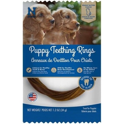 N-Bone Puppy Teething Rings Peanut Butter Flavor