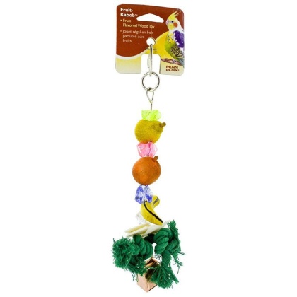 Penn Plax Bird Life Fruit-Kabob Wood Cockatiel Toy