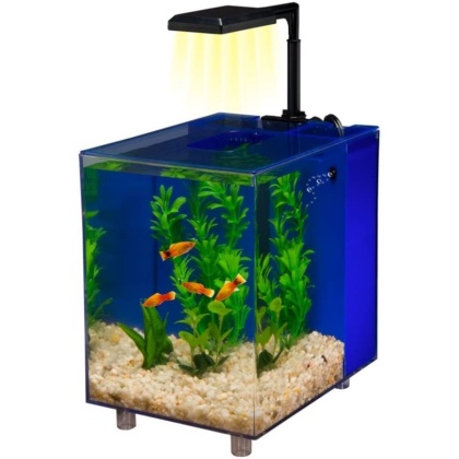 Penn Plax Prism Nano Desktop Aquarium Kit Blue