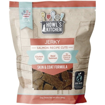 Howls Kitchen Salmon Jerky Cuts Skin and Coat Formula