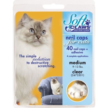 Soft Claws Nail Caps for Cats Clear