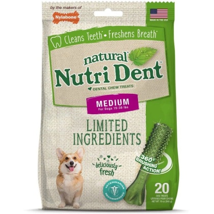 Nylabone Natural Nutri Dent Fresh Breath Dental Chews - Limited Ingredients