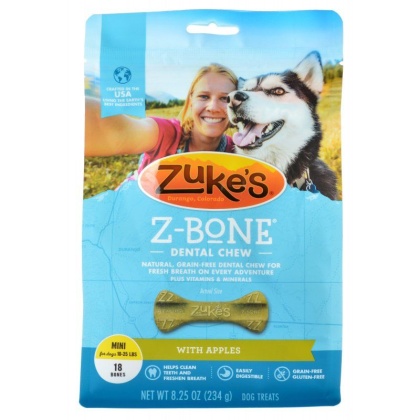 Zukes Z-Bones Dental Chews - Clean Apple Crisp