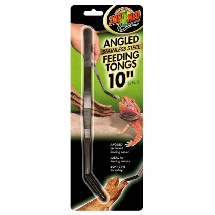 Zoo Med Angled Stainless Steel Feeding Tongs