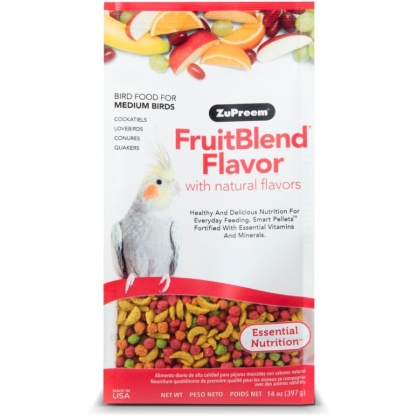 ZuPreem FruitBlend Flavor Bird Food for Medium Birds